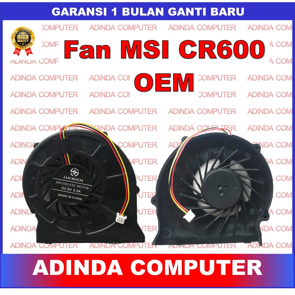 Kipas Cooling Fan MSI CR600 CR420 CR420MX CX600 CX605 CX620 CX620MX CX623 CX420 EX630 EX623 EX625