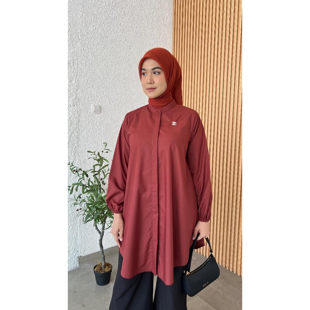 TUNIK KATUN TOYOBO TENCEL / BAJU WANITA MUSLIM/ WARNA DIABI ADIBA/ GROSIR TANAH ABANG
