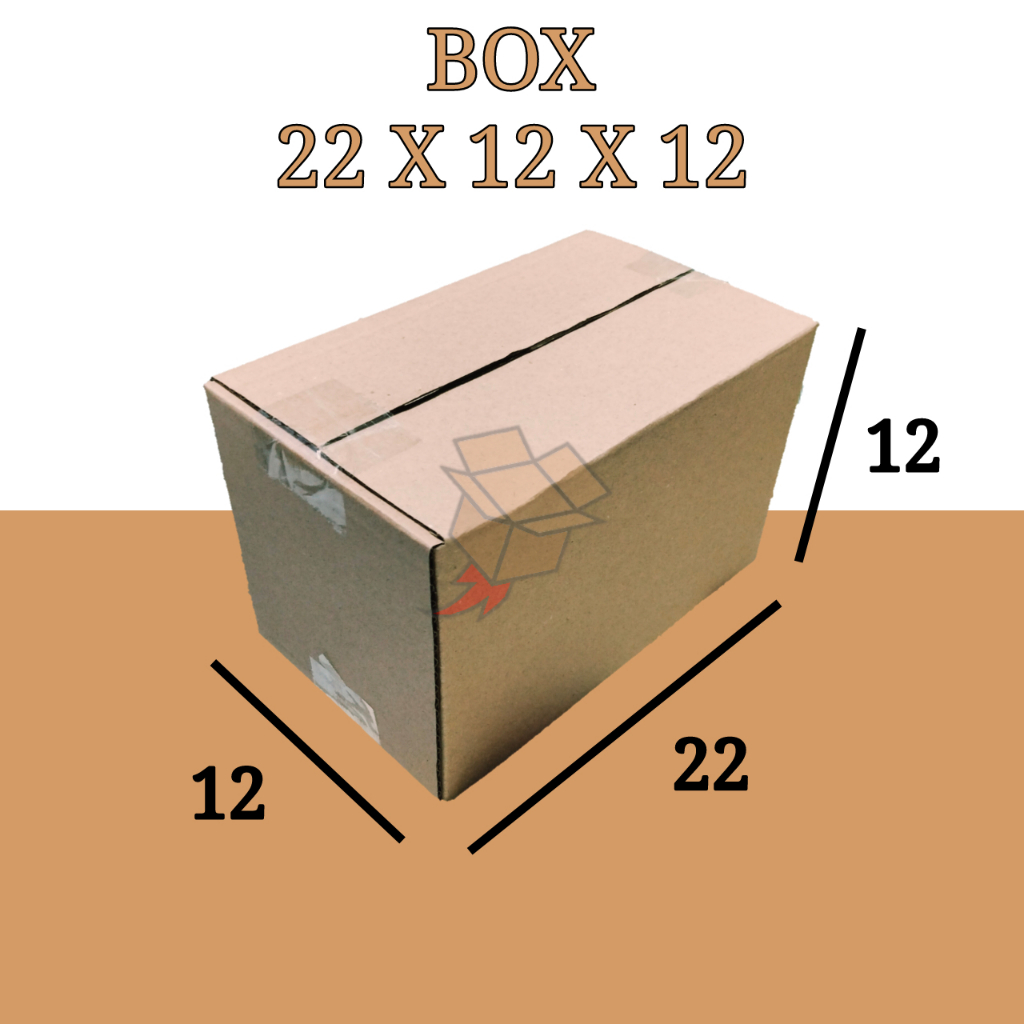 

Kardus Polos Karton Box Coklat DieCut 22 x 12 x 12