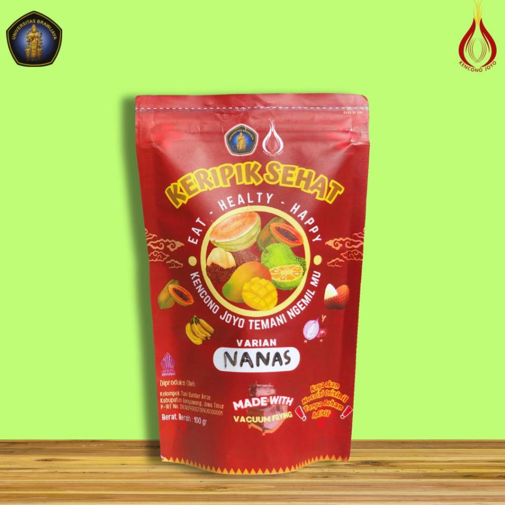 

[PRODUK BARU] Keripik Nanas tanpa Minyak – Camilan Buah Sehat – Kencono Joyo 100gr