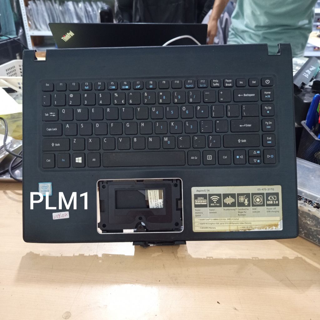 [ MINUS] [ HITAM ] Palmrest Acer E5-475 E5-475G E5-476 E5-476G P249  Normal Tested Seken Original [ 