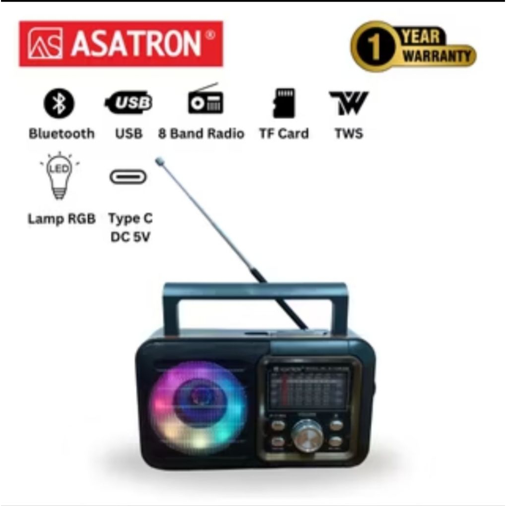 Radio asatron 1124 radio bluetooth asatron FM/AM/SW1-6 radio super bass