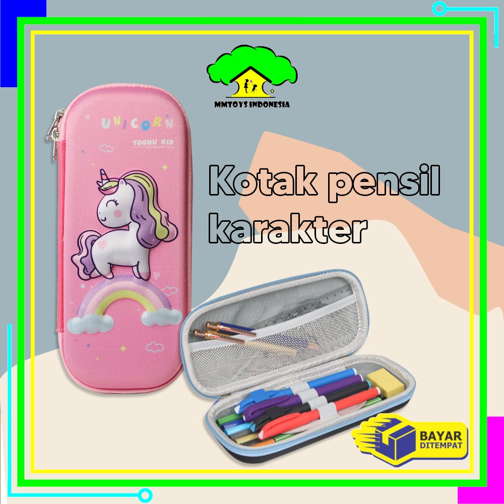 

EC MI-A39 Kotak Pensil 3D Karakter Timbul Tempat Pensil Anak Sekolah TK / Tempat Penyimpanan Alat Tulis Anti Air Import