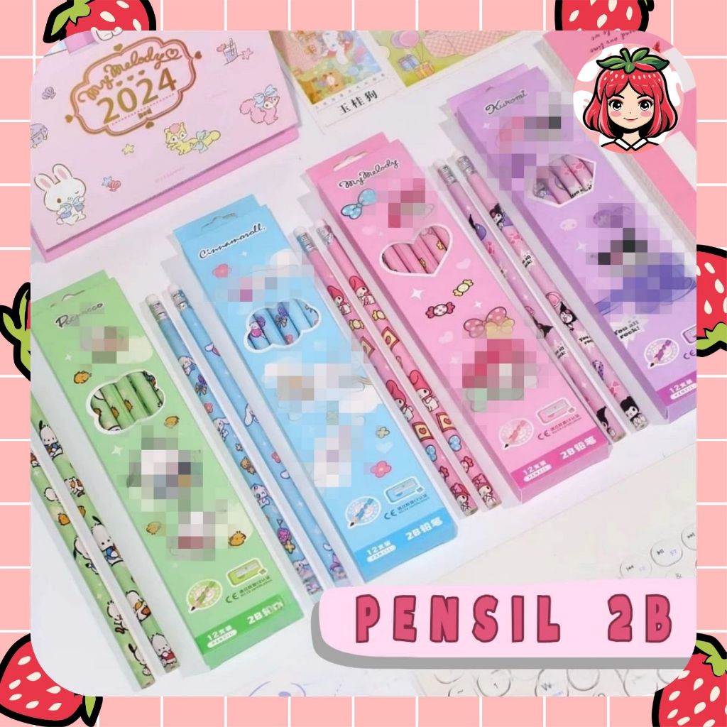 

[ATK] Pensil 2B karakter Kartun Lucu isi 1 lusin (12 pcs) (5)