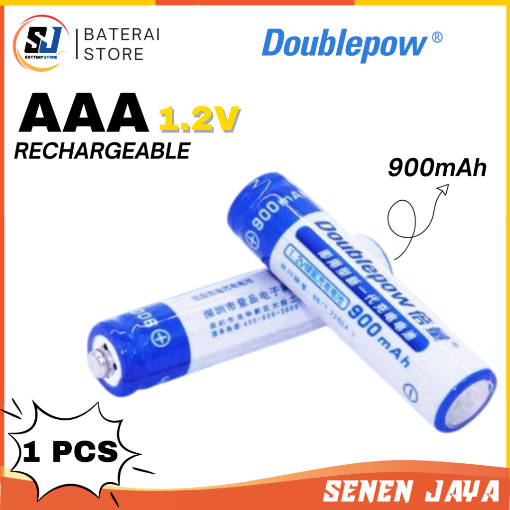 TERMURAH Batre Doublepow AAA A3 900 mAh Batre Cas AAA Doublepow 1.2v batre AAA Rechargeable 1 PCS