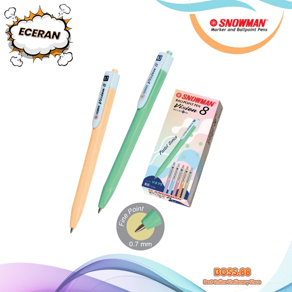 

BALLPOINT ECERAN SNOWMAN V-8 PS (3 PCS)