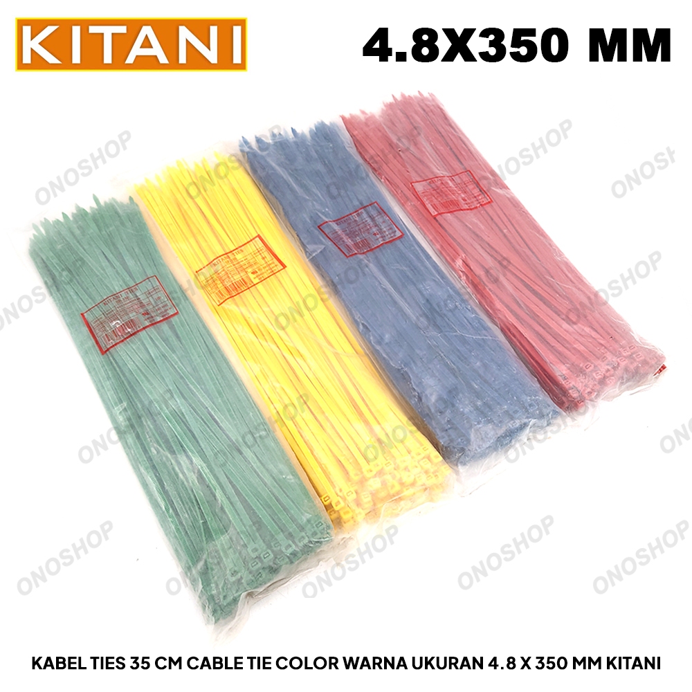 

Kabel Ties 35 cm Cable Tie Color Warna Ukuran 4.8 x 350 mm Kitani