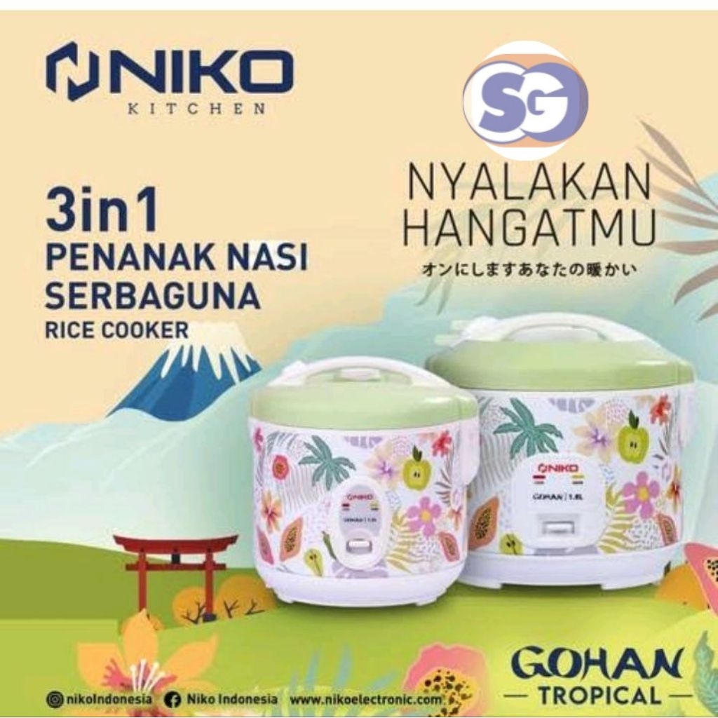Niko Rice Cooker Gohan 1.8 Liter