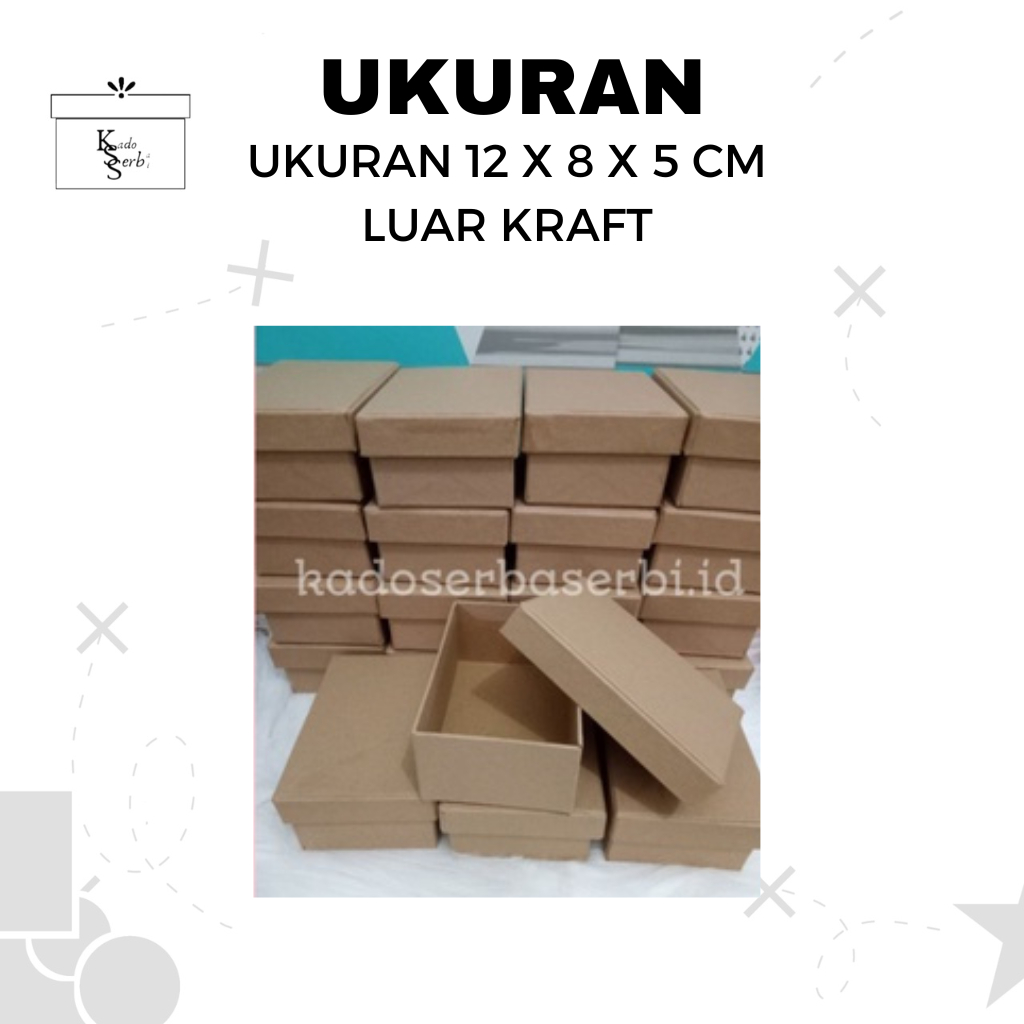 

GROSIR Hardbox 12x8x5 cm Cover Luar Cokelat Kraft / kotak kado / hampers / giftbox
