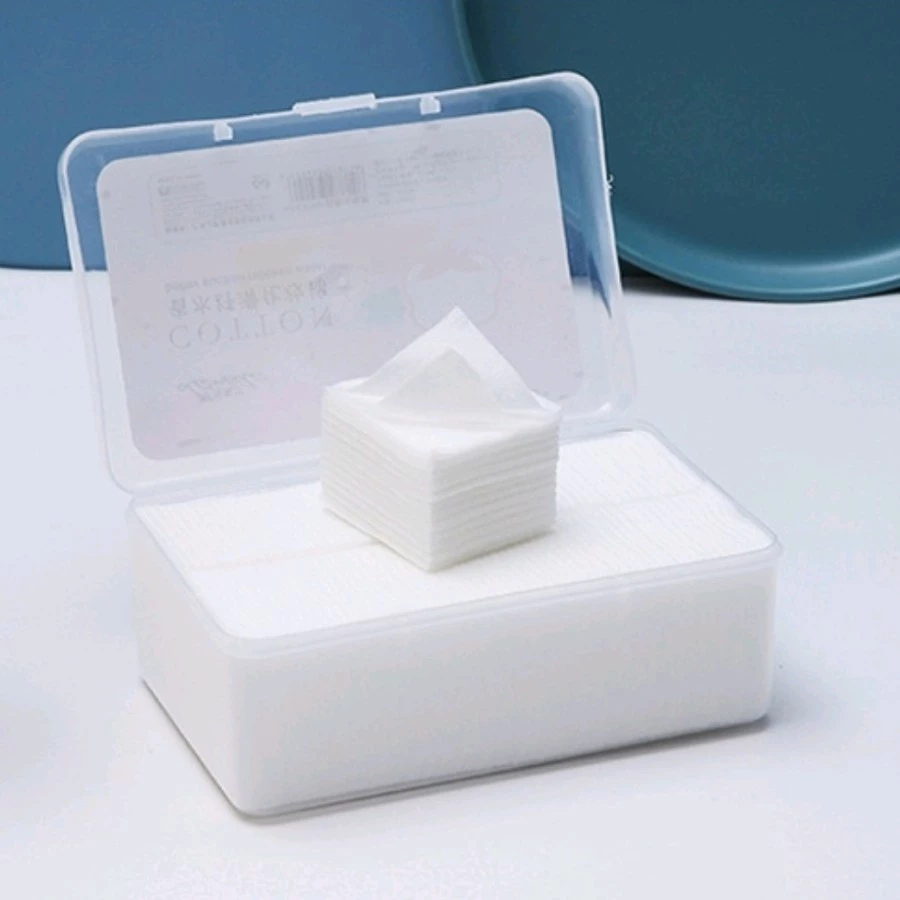 FREE BOX Kapas Toner Kapas Make Up Cotton Karakter Motif isi 1000 Pcs Tipis Premium / Kapas Wajah