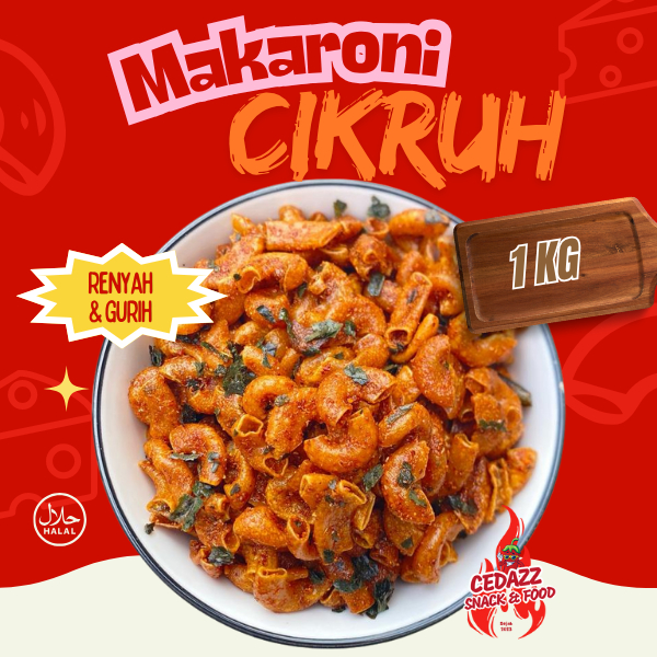 

Makaroni Cikruh 1 kg pedas gurih daun jeruk bumbu melimpah tidak keras
