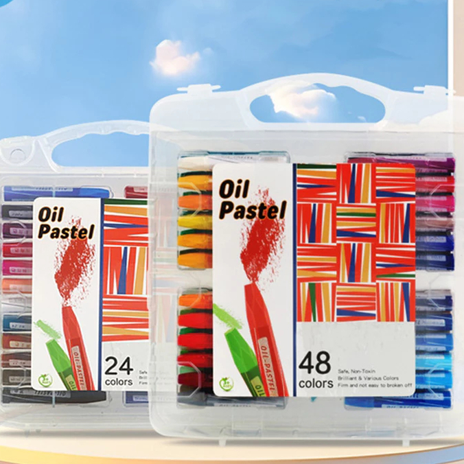 

TOPPERCAKE51_Oil Pastel Crayon 48 Warna Crayon Krayon Minyak MewarnaiSet Aman Tidak Beracun