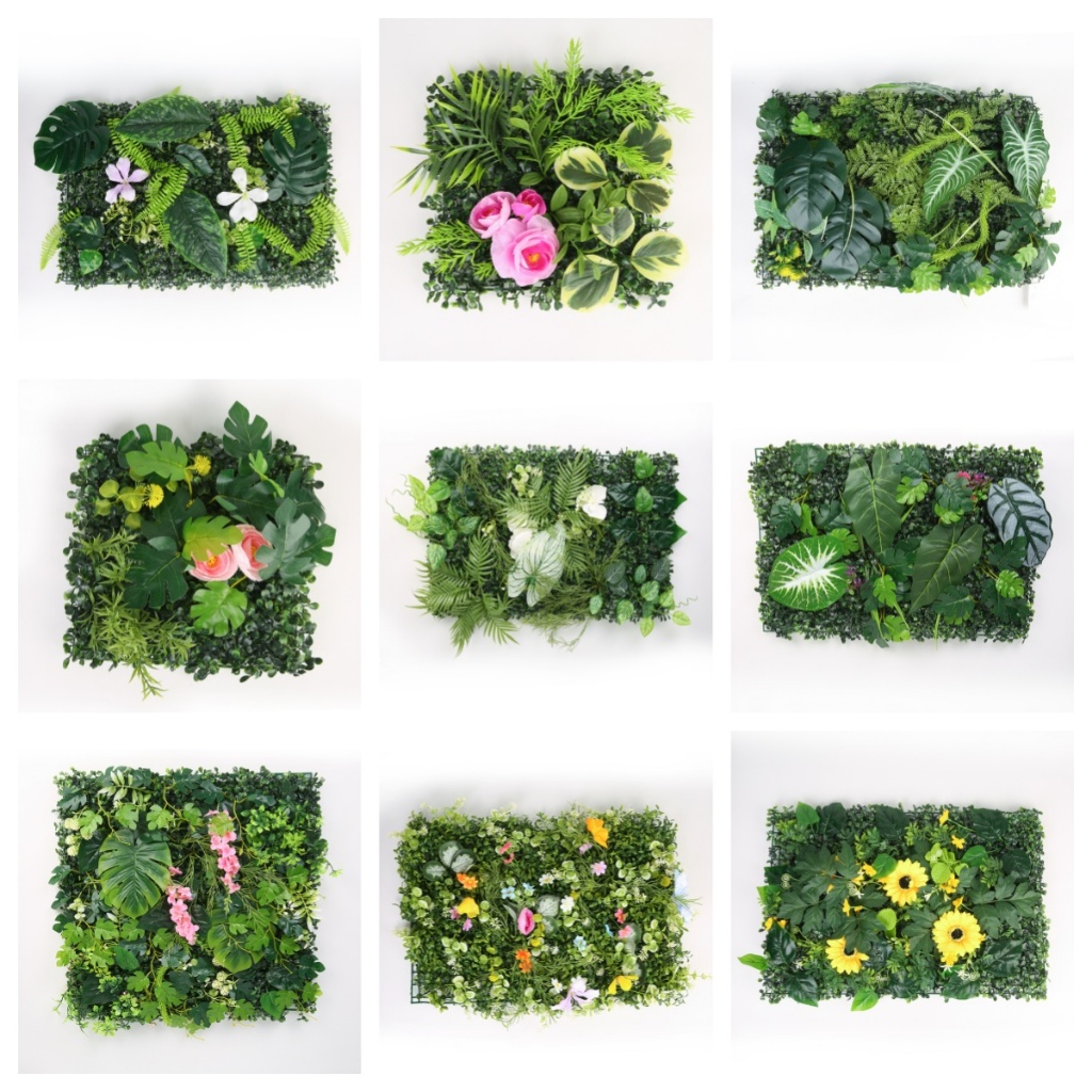 Daun Sintesis Premium Hias Ornamen Dekorasi Rumah Pagar Dinding Roll  Rumput Buatan Plastik