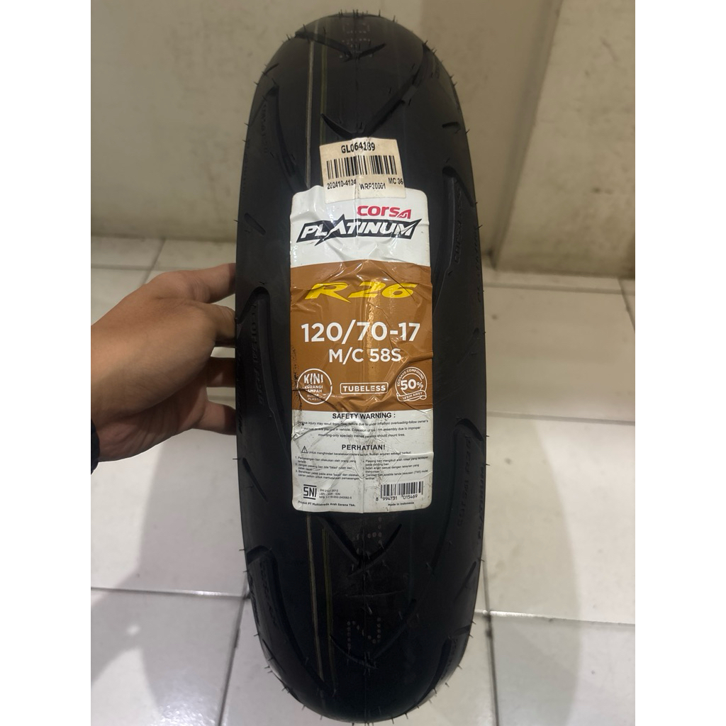 CORSA PLATINUM R26 120/70 RING 17 TUBELESS