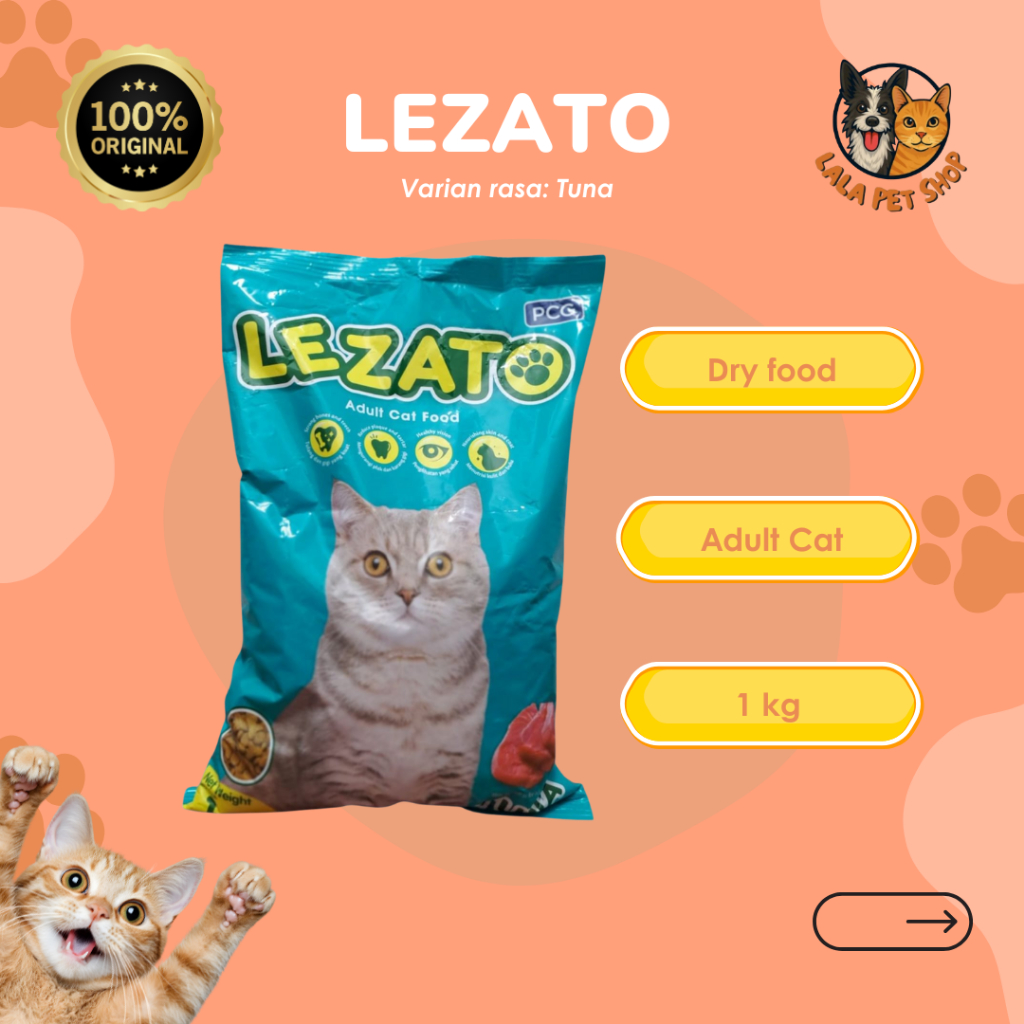 Lezato Makanan Kucing Rasa Tuna dan Ayam 1Kg Cat Food