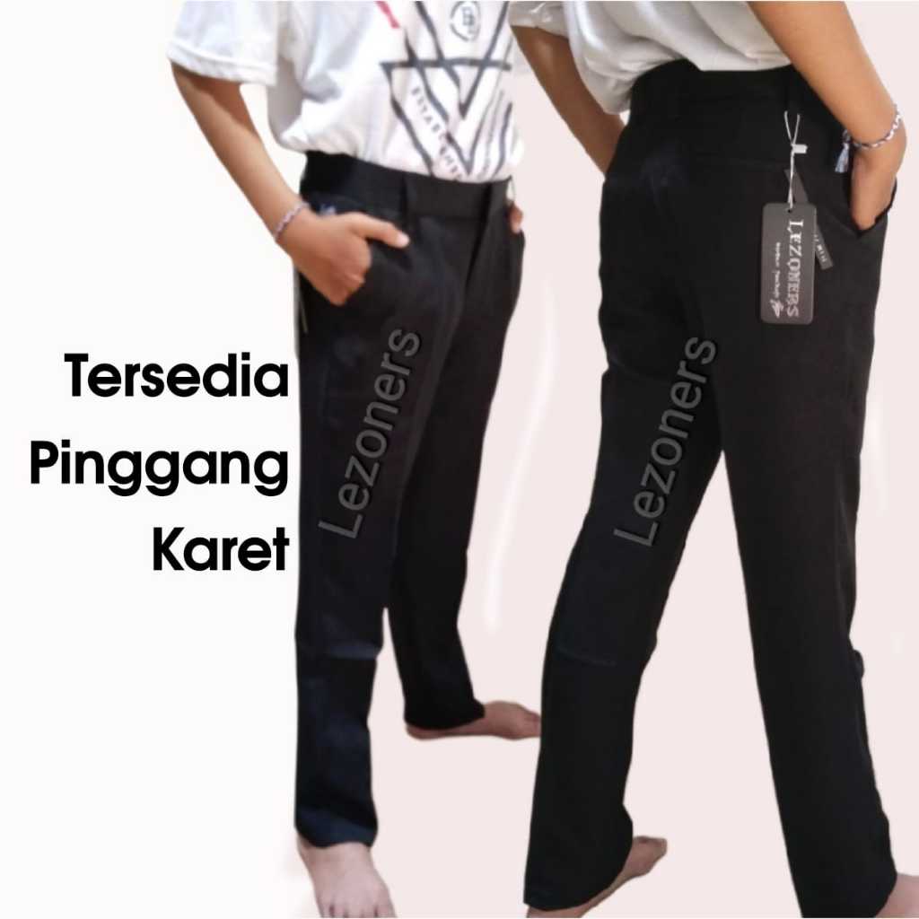 LEZONERS - Celana Panjang Pria BahanTebal Halus Celana Panjang Formal Slim Anak dan Dewasa Pria Kerj