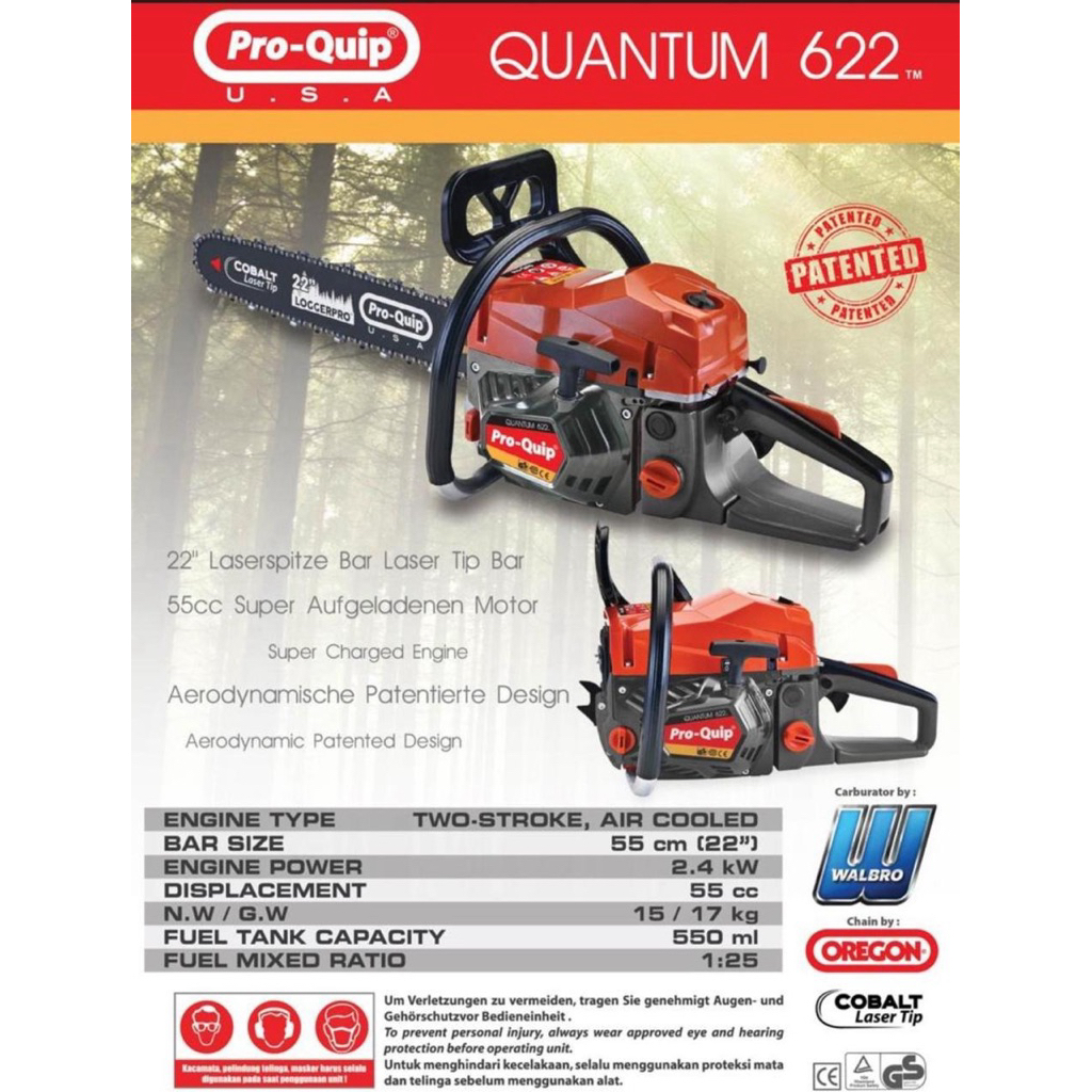 Chainsaw Quantum 622 Proquip 22” 2Tak