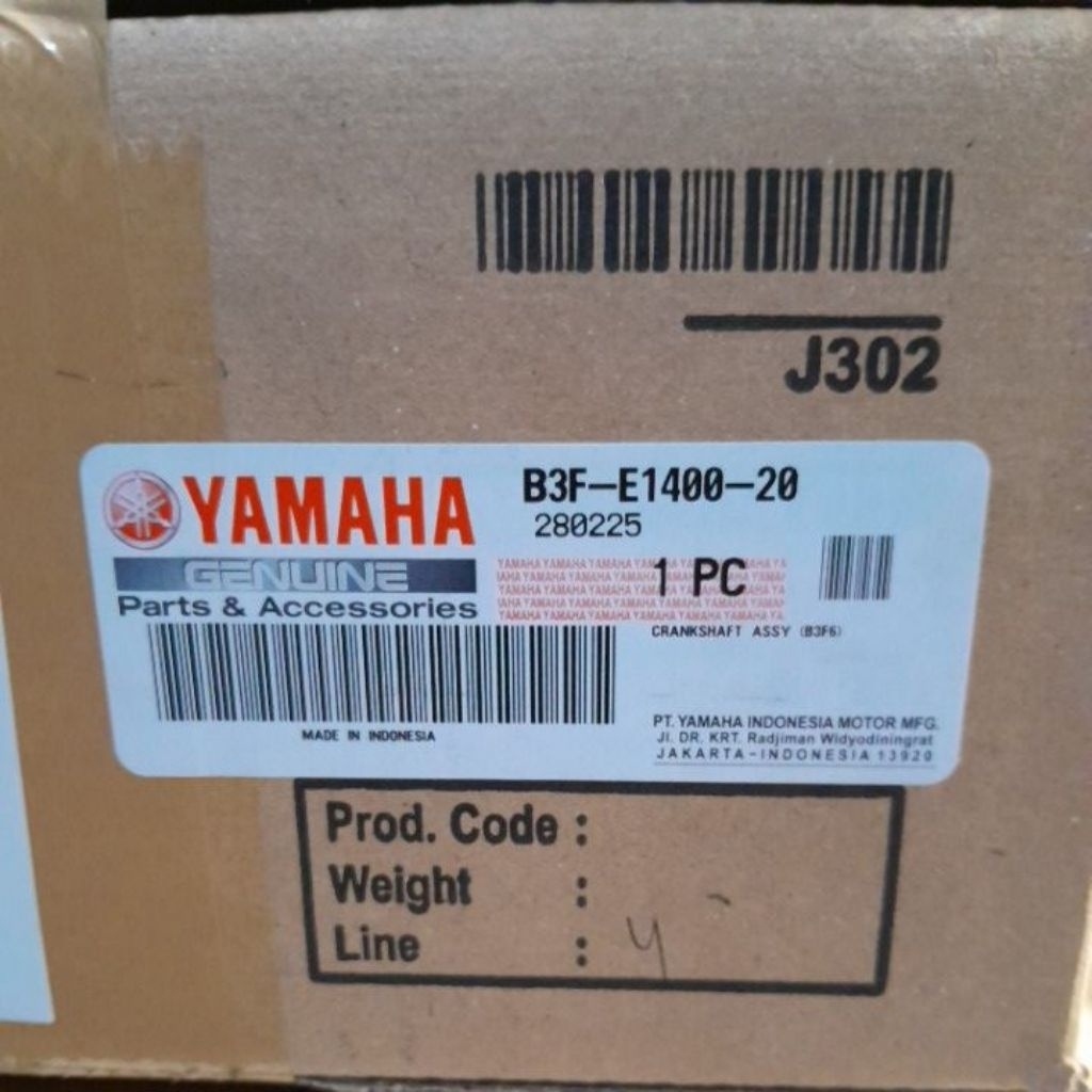 KRUK AS CRANKSHAFT ASSY YAMAHA LEXI 125 KODE PART B3F-E1400-20 ORIGINAL