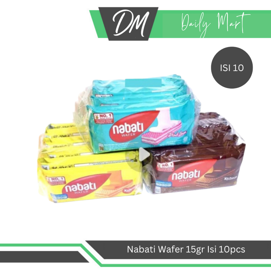 

NABATI Wafer Renceng Isi 10 pcs x 16gr All Varian Keju/Coklat/Strawberry Cheesecake - Snack Richeese Enak Murah Original Bergizi