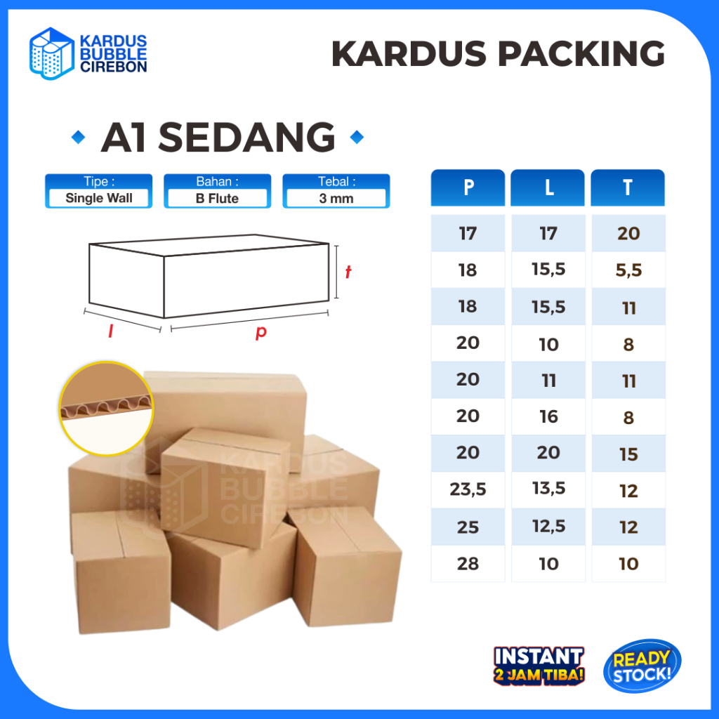 

Box Kardus Polos bentuk Kotak untuk Packing | A1 Ukuran Sedang - Ukuran Variatif 17x17x20 s/d 28x10x10 cm | Cocok Untuk Paket Pakaian, Botol, Gelas, Produk Kecantikan, Sepatu (Min. 10 Pcs)