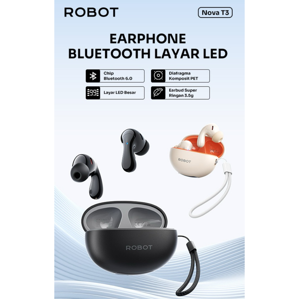 HANDSFREE BLUETOOTH ROBOT AIRBUDS FLYBUSDS T70 T70E T10S T20 T22  T30  NOVA T1 T2 T3 ENCOBUDS 3 WIRE