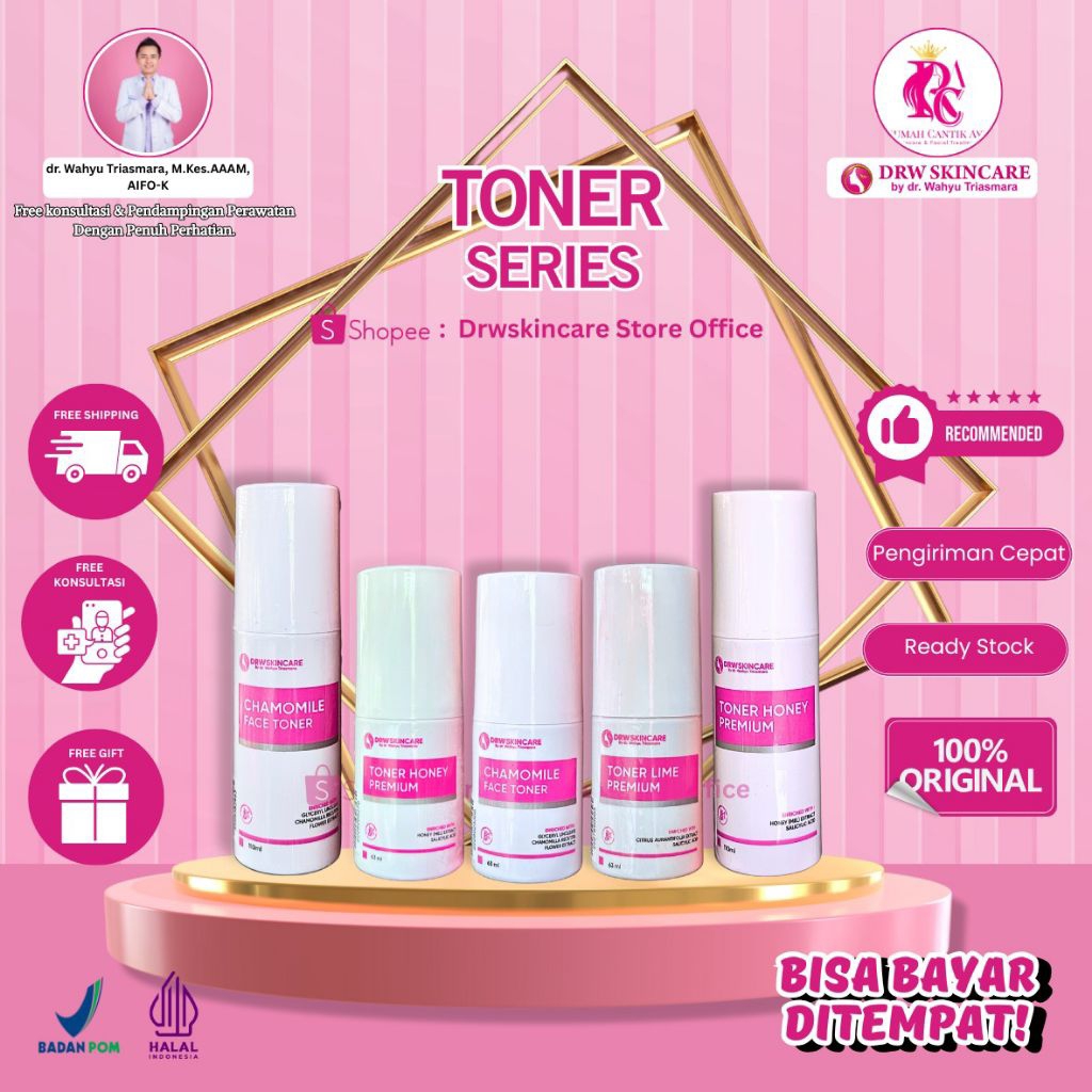 Drw Skincare Toner Penyegar Wajah Normal Flek Jerawat ORI BPOM [BISA COD]