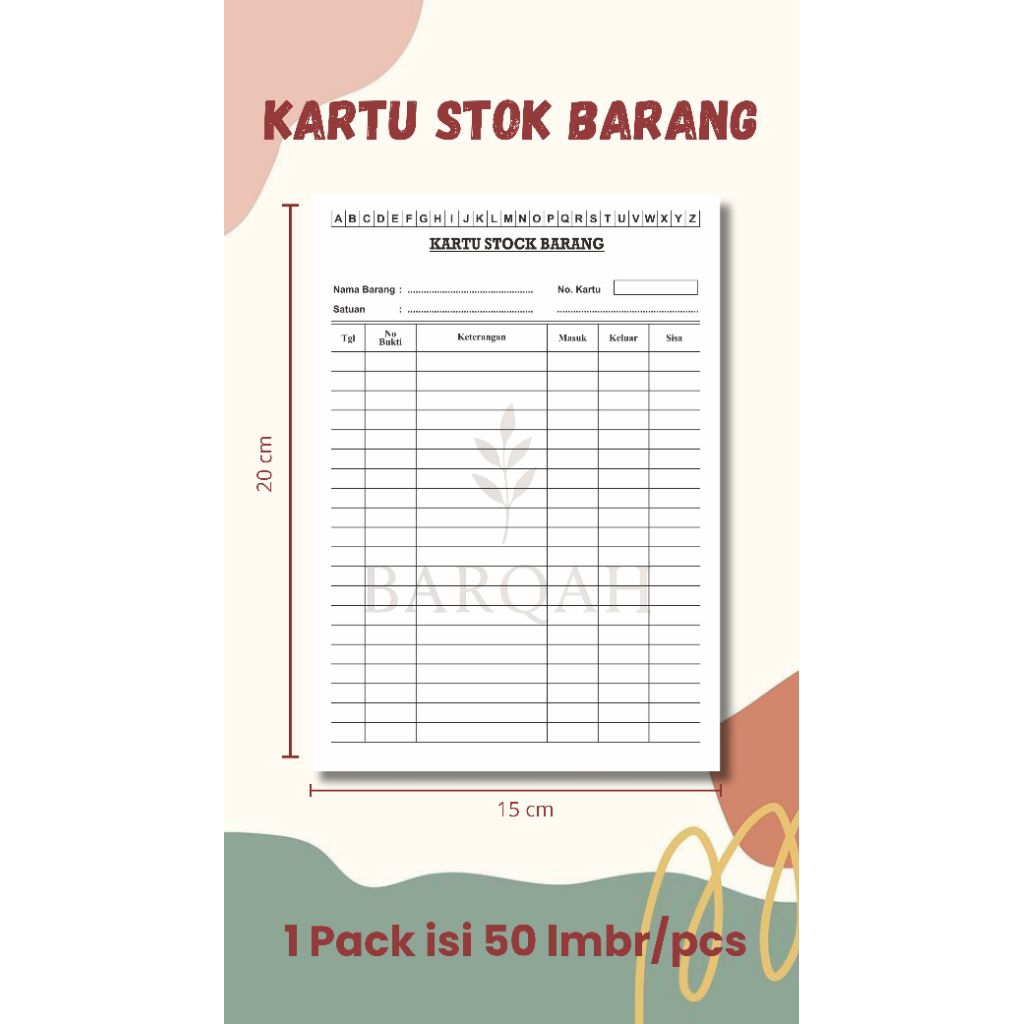 

Kartu Stok Barang/ Kartu Stok Obat/ Kartu Stok Produk