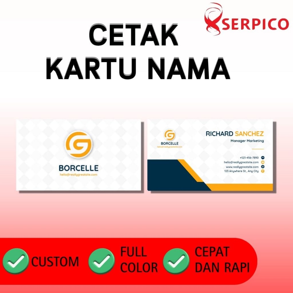

(100 pcs) Cetak Kartu Nama Custom / print name card (gratis box)