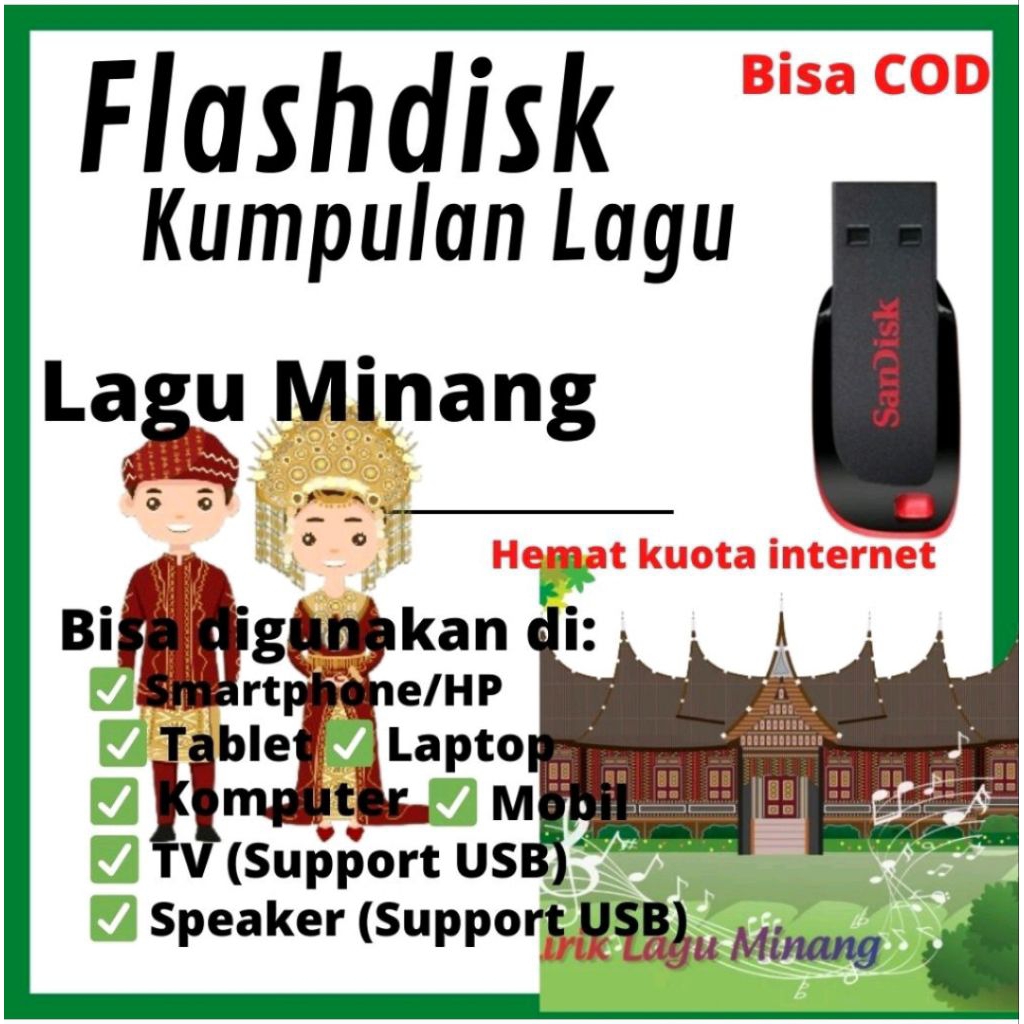 Flashdisk SanDisk 16GB isi Lagu Minang - Flashdisk Mobil - Flashdisk Mp3 Mobil - Usb Flashdisk Mobil