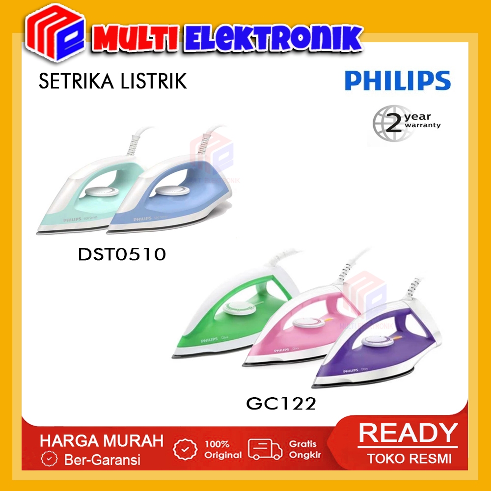 Philips Setrika DST0510 / GC122 / DST1040 / DST1030 Dry Iron Original Garansi Resmi 2 Tahun