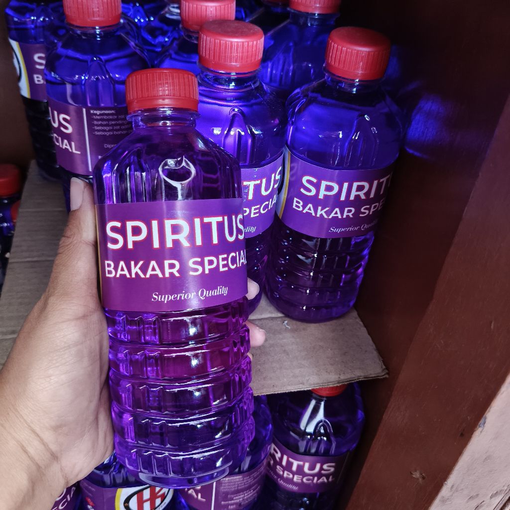 Spirtus Bahan Bakar Bunsen / Spirtus Botol ±400mL / Spirtus Ungu / Spirtus Biru