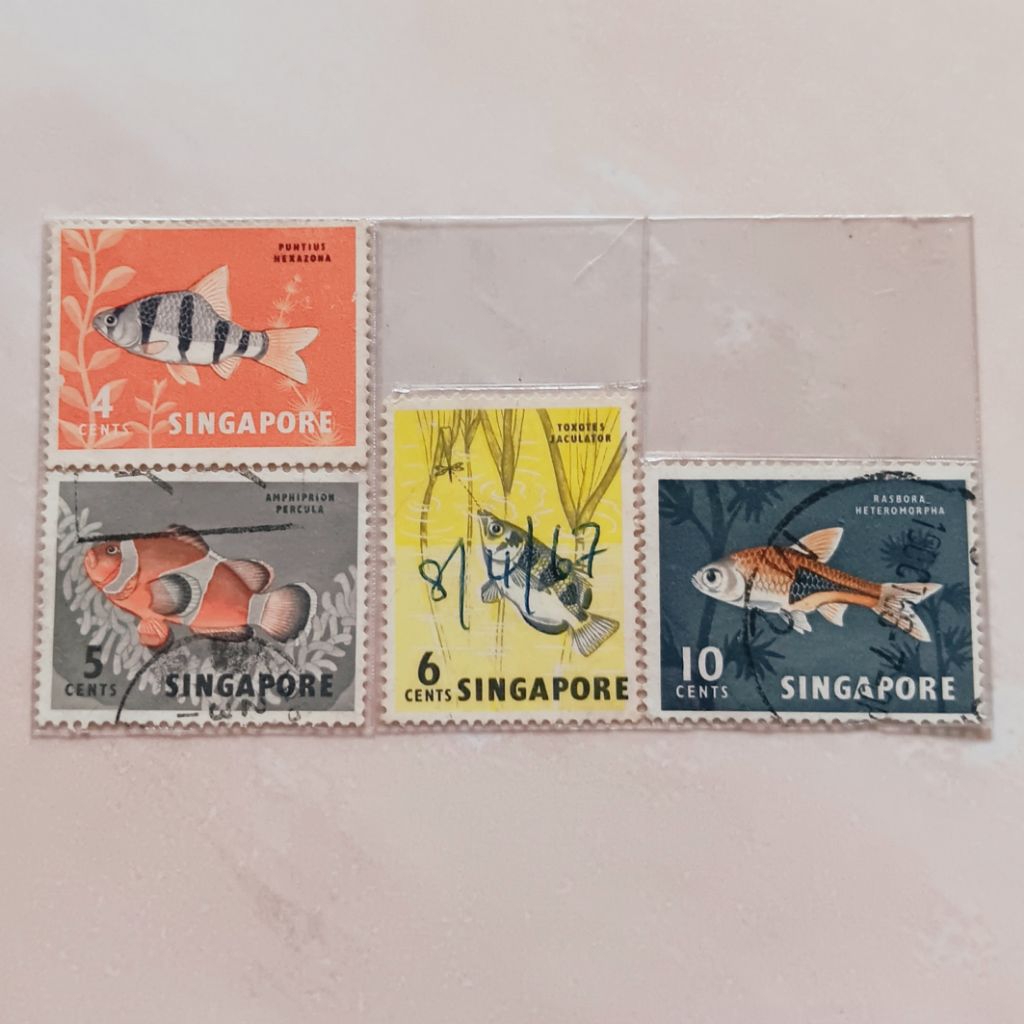 

(AB) Perangko Singapore 1962 Flora and Fauna Set 4 pcs Used