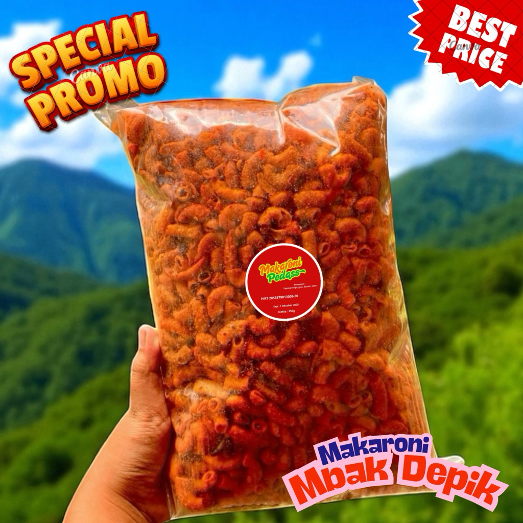 

Makaroni Pedas 1/4kg Murah Banget – Langsung dari Surabaya