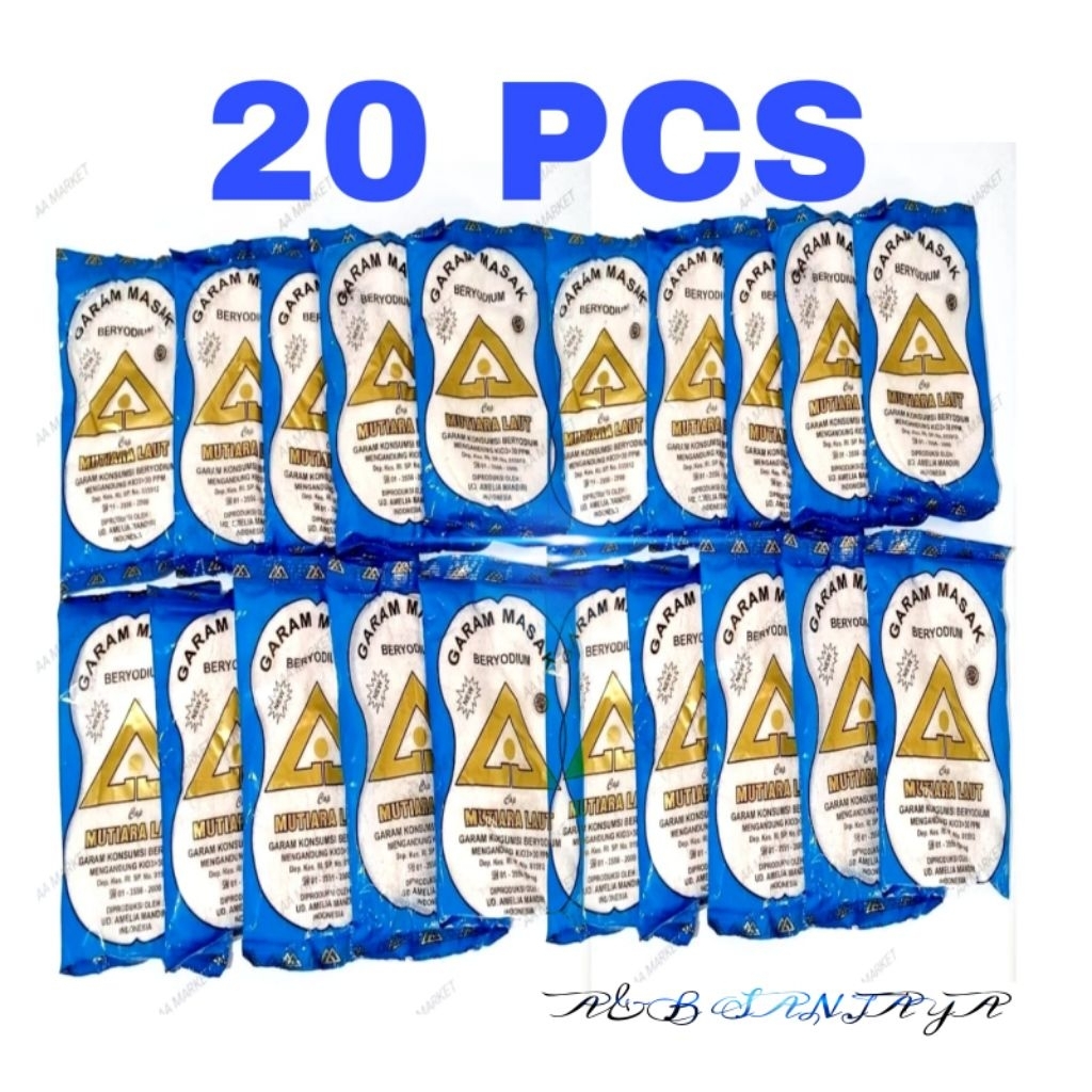 

20pcs Garam Masak/Garam dapur halus BERYODIUM 100gram