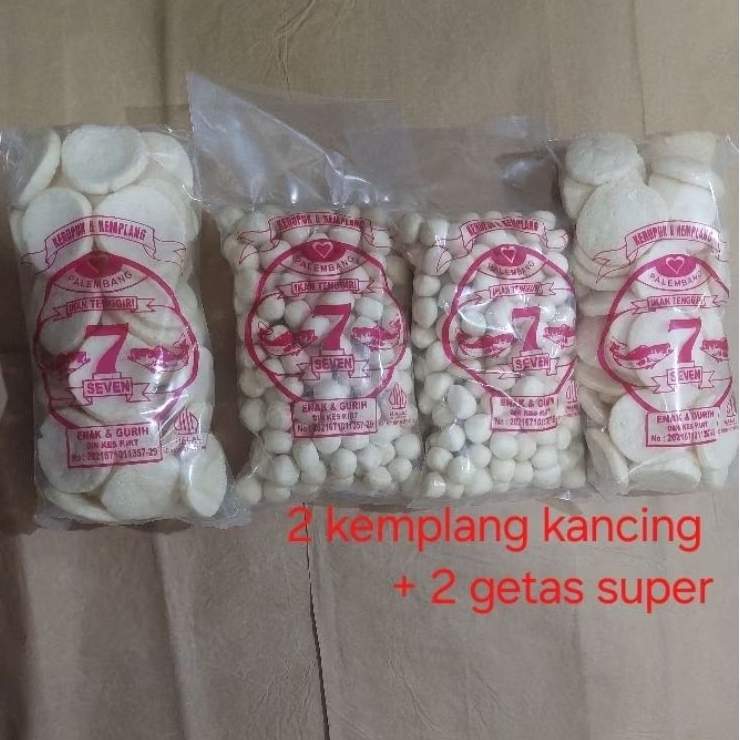 

PAKET 1 KG ISI 2 KEMPLANG KANCING SUPER +2 GETAS SUPER PALEMBANG