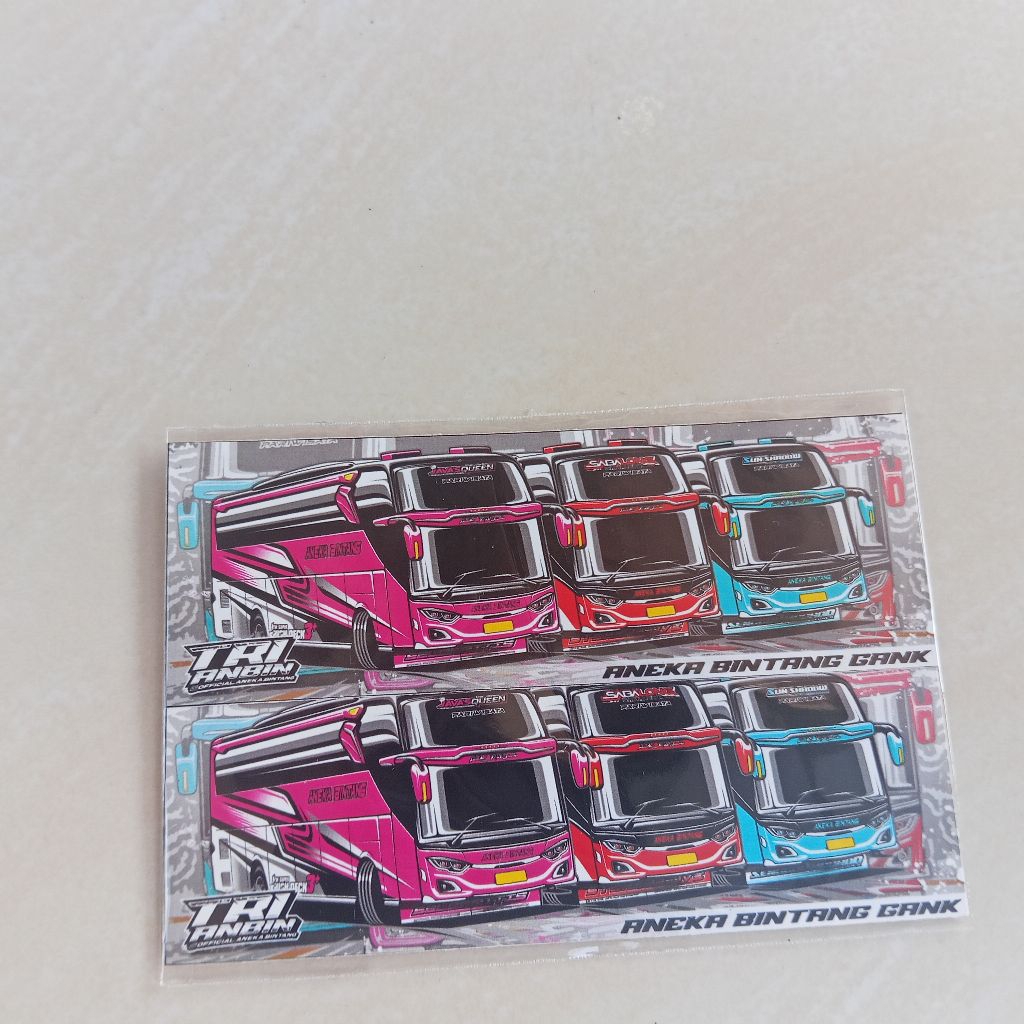 

stiker bus "trio aneka bintang