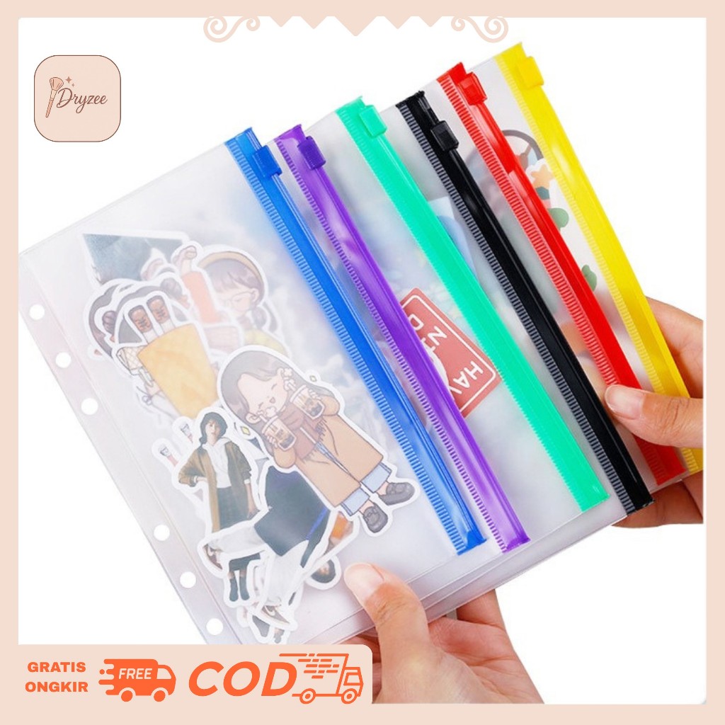 

Zipper Ziplock Simpan Uang Multifungsi Warna Warni Serbaguna A5 A6 A6 Kantong Serbaguna Pouch