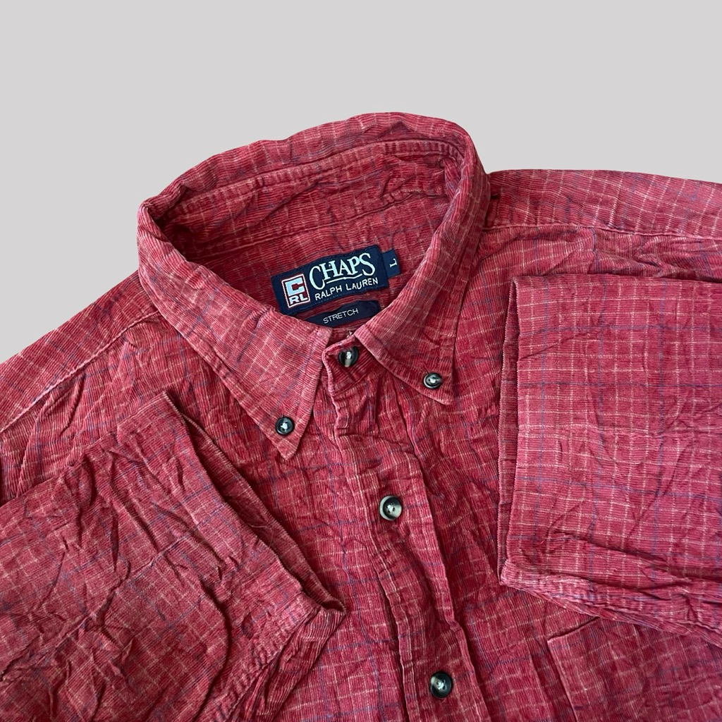 Kemeja Corduroy Chaps Merah - L (11)