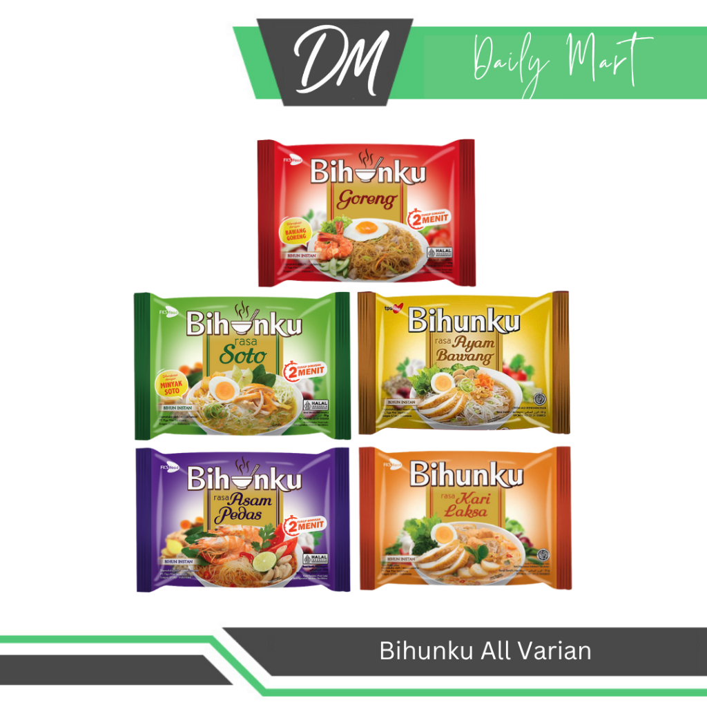 

Bihunku All Varian Goreng/Asam Pedas/Soto/Kari Laksa/Ayam Bawang - Bihun Instan Enak Murah Sehat