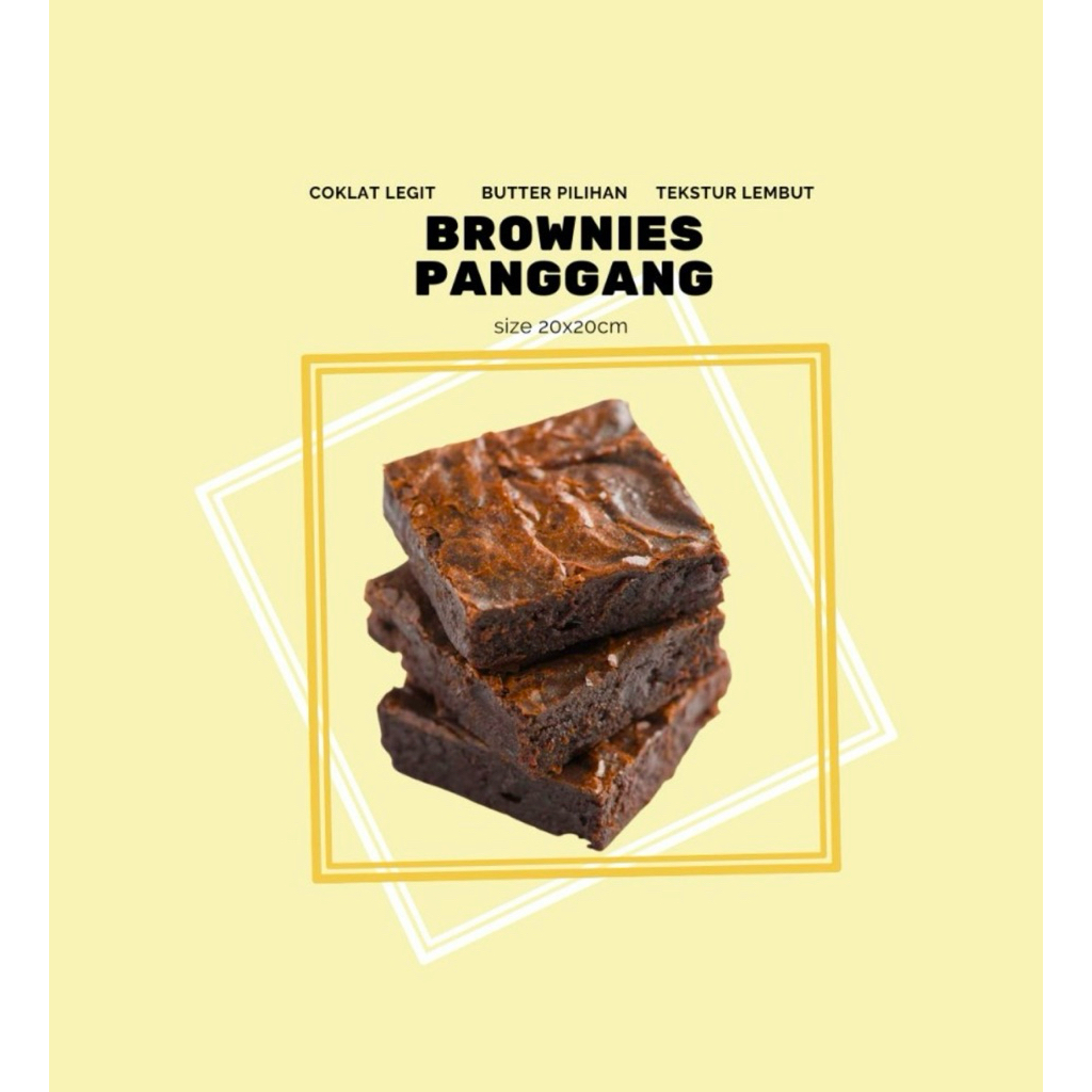 

Fudgy Brownies panggang/ kue brownies