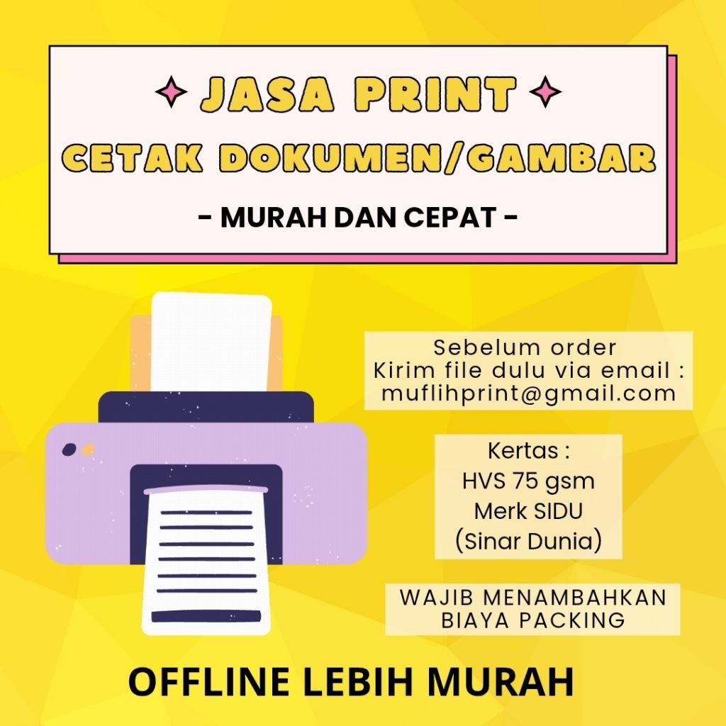 

Cetak Murah dan Cepat A4 75gsm