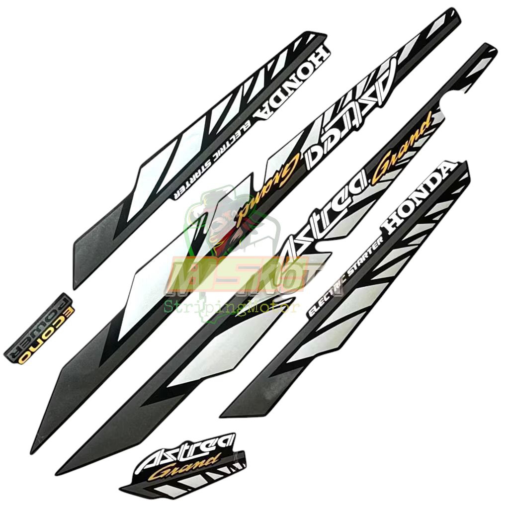 Striping Grand 1993 Standart | stiker bodi motorastrea grand bulus 93 abu-abu