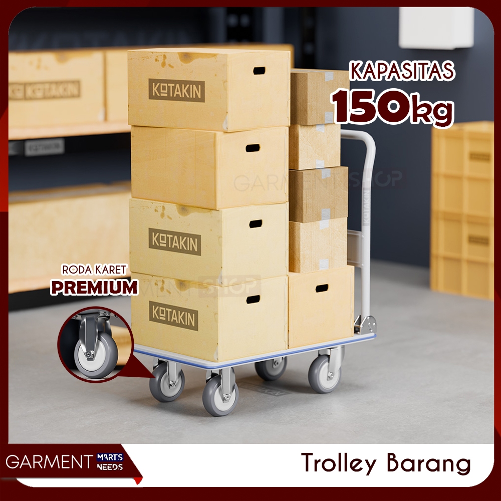 Troli Barang Lipat Hand Truck Model Besi 150 Kg