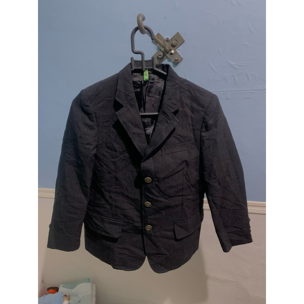 atasan jas blazer anak laki laki hitam preloved