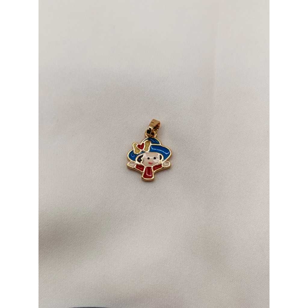 Liontin Anak Karakter Lucu Lapis Emas Tanpa Kalung