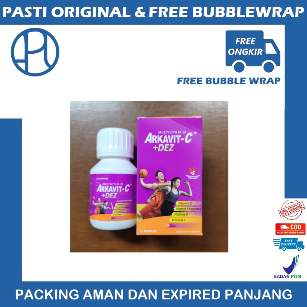 ARKAVIT C+DEZ CDEZ BOTOL ISI 30 KAPSUL - MULTIVITAMIN ZINC VITAMIN C E