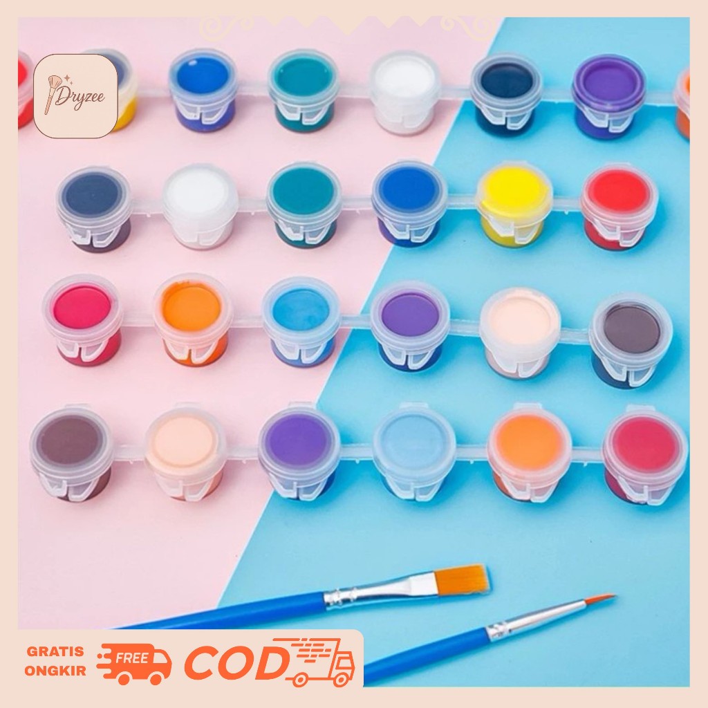 

Acrylic Colour Set 6 Warna Cat Aklirik Kanvas Lukis Paint Coloring 3 Ml AT43