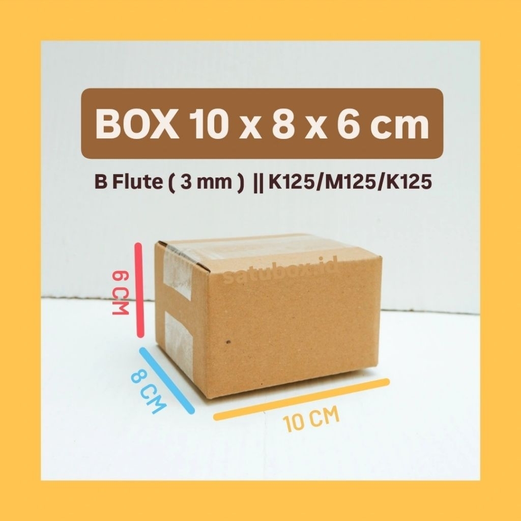 

karton kardus box polos uk. 10x8x6 cm, single wall tebal 3mm