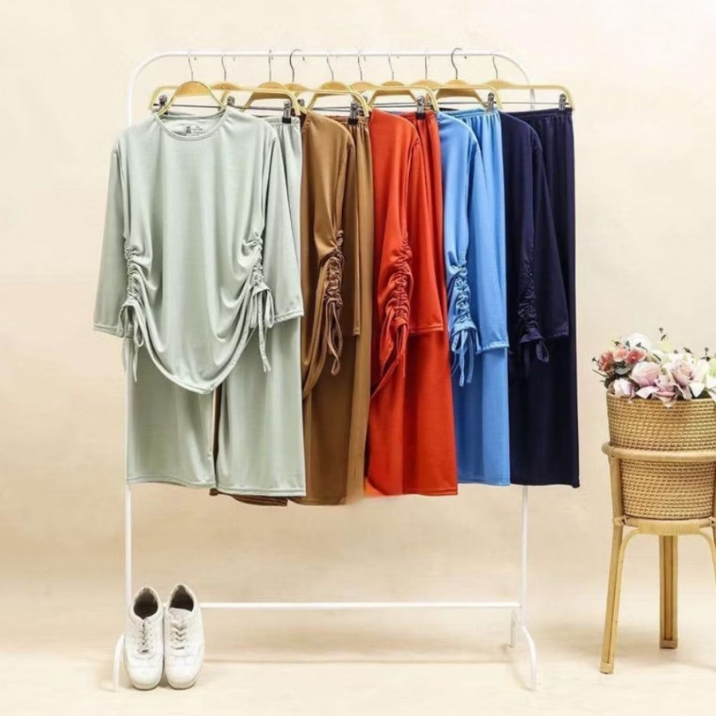 ONE SET KNIT SERUT TALI SETELAN WANITA / ONE SET SERUT