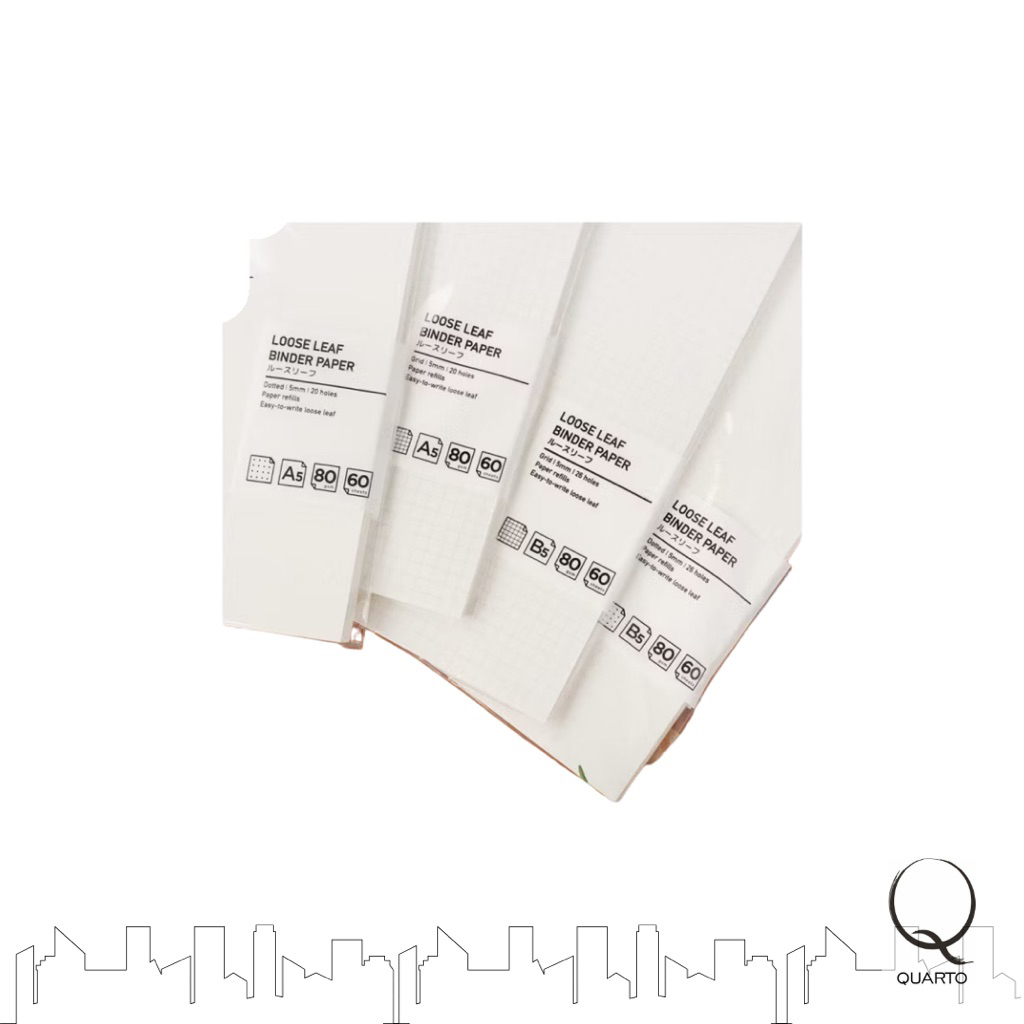 

Isi binder A5 Loose Leaf Grid/Dot isi 60 Lembar | Polos | Titik-titik | Kertas Kuning | Buku Catatan | Aesthetic | 80 gsm | Aesthetic | Studygram | Murah